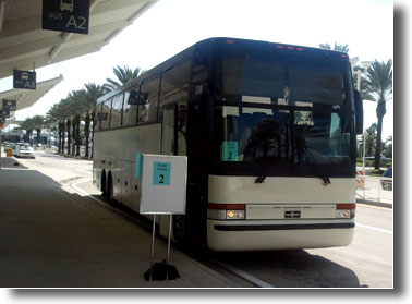 Orlando, Florida charter bus for hire.